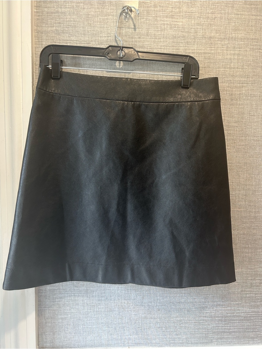 J. Crew Black Faux Leather Mini Skirt